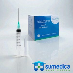 Jeringa Desechable Luer Lock 5cc 21gx1/2 Caja X 100 Unds. Muncare